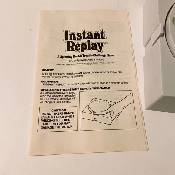 Vintage 1987 Instant Replay A Spinning Double Trouble Challenge Game Parker Bros - Picture 11 of 15